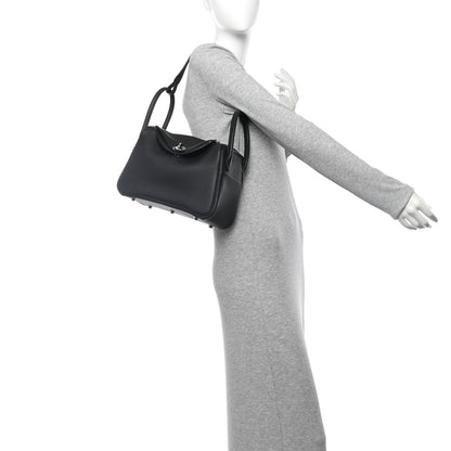 Hermes Taurillon Clemence Lindy 26 Black 2 of 10
