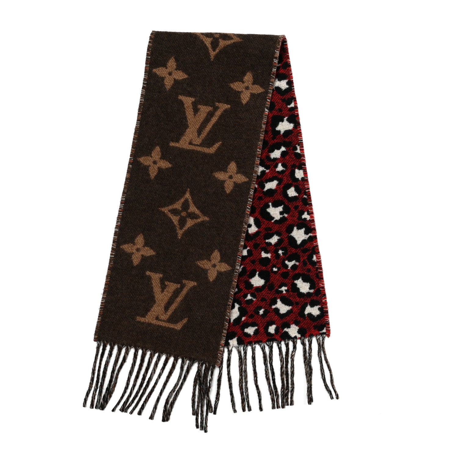 Louis Vuitton Cashmere Monogram Mini Reykjavik Scarf Brown 1 of 4
