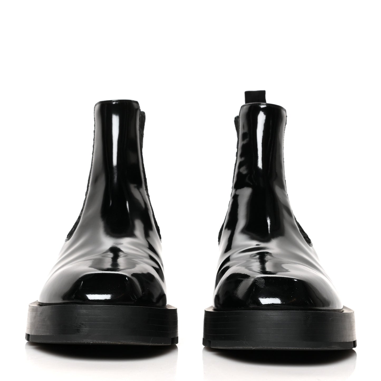 Patent Logo Chelsea Boots 38 Black