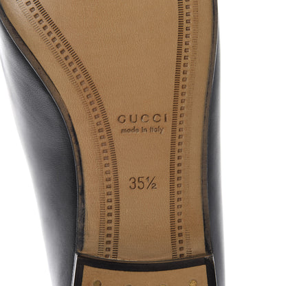 Gucci Lambskin Womens Brixton Horsebit Loafers 35.5 Black 9 of 10