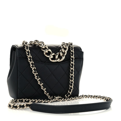 Chanel Lambskin Quilted Studded CC Flap Black 3 of 12