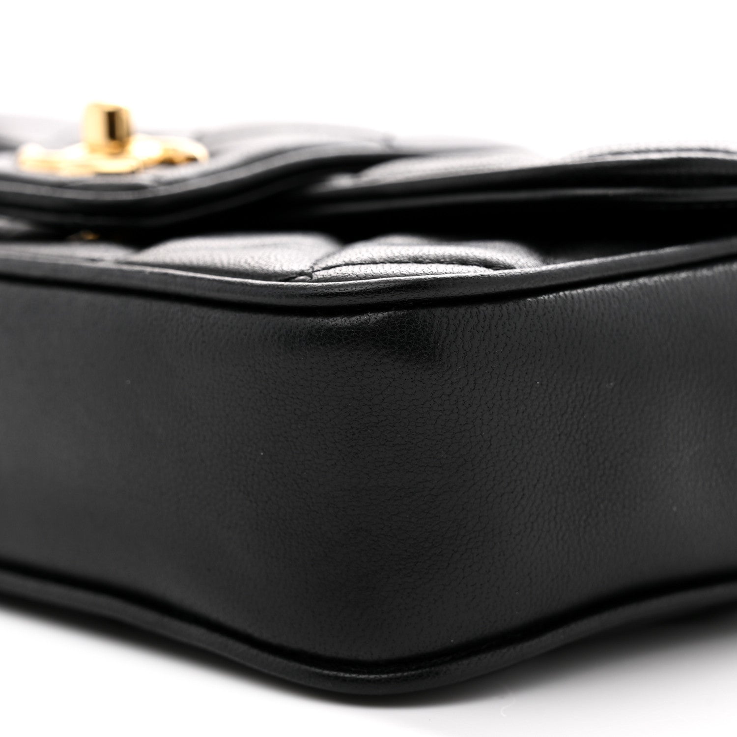Chanel Lambskin Quilted Tab Mini Flap Black 10 of 11