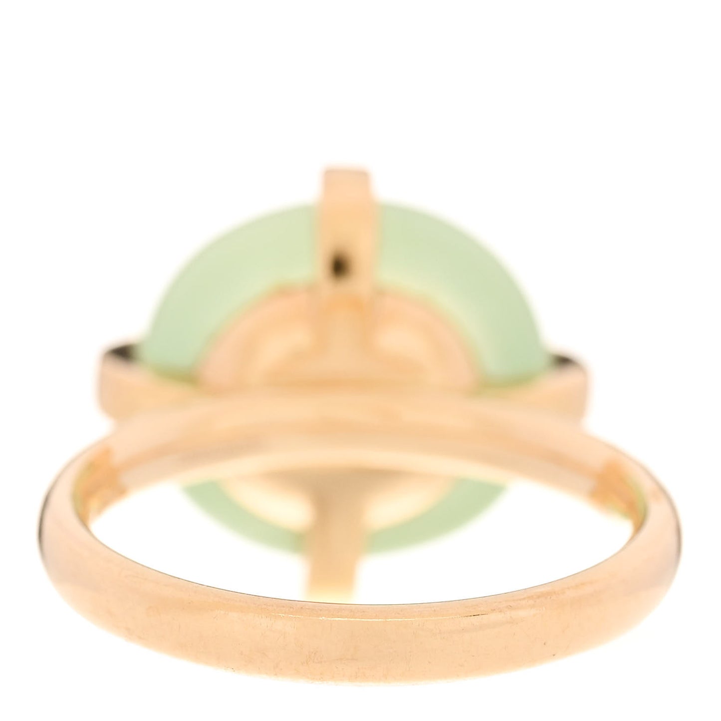 18K Rose Gold Prehnite Veleno Ring 50 5.5