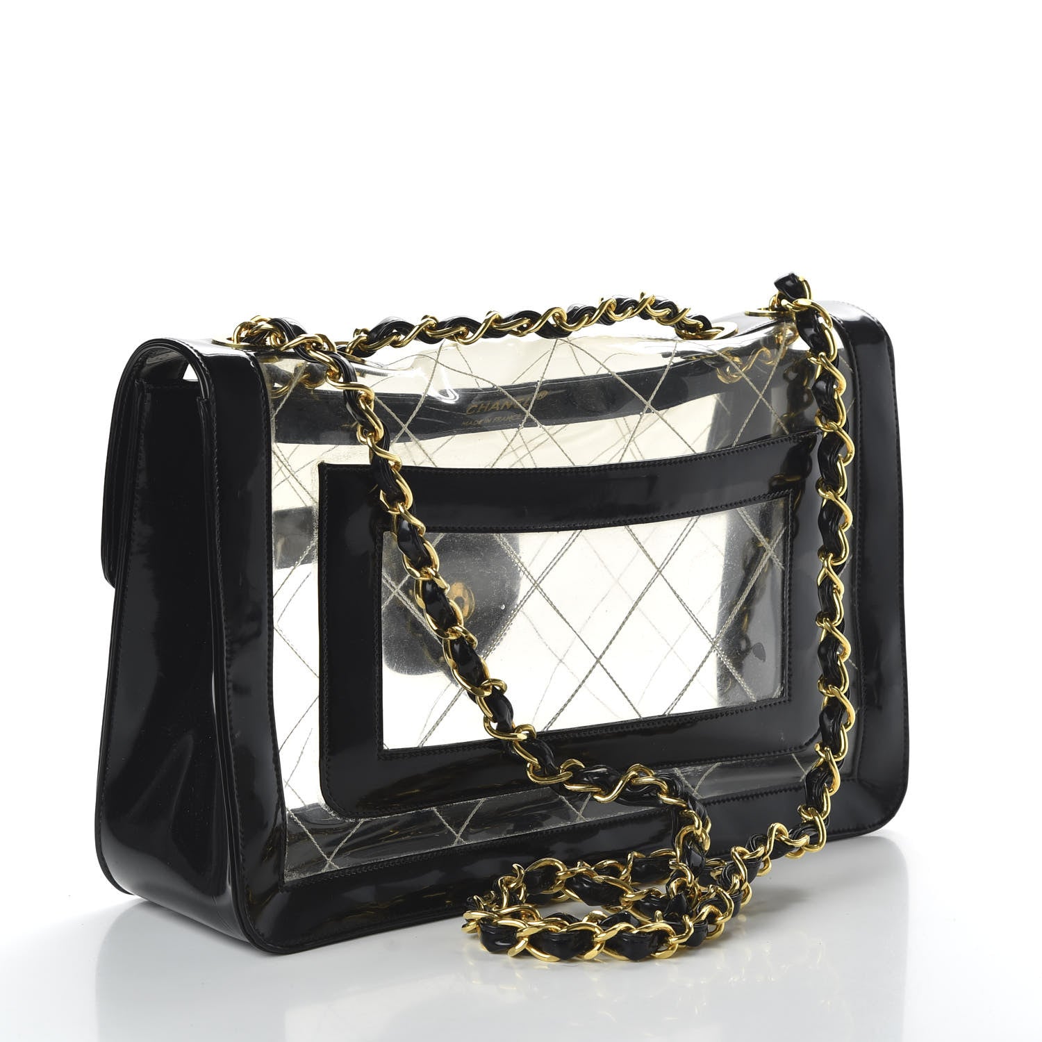 Chanel PVC Quilted Maxi Flap Black 3 of 10
