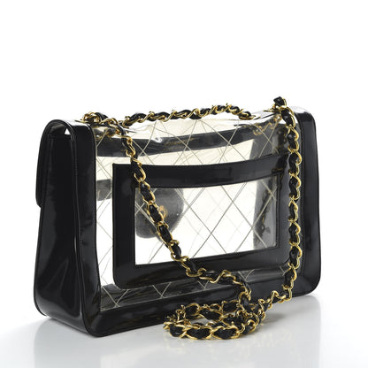 Chanel PVC Quilted Maxi Flap Black 3 of 10