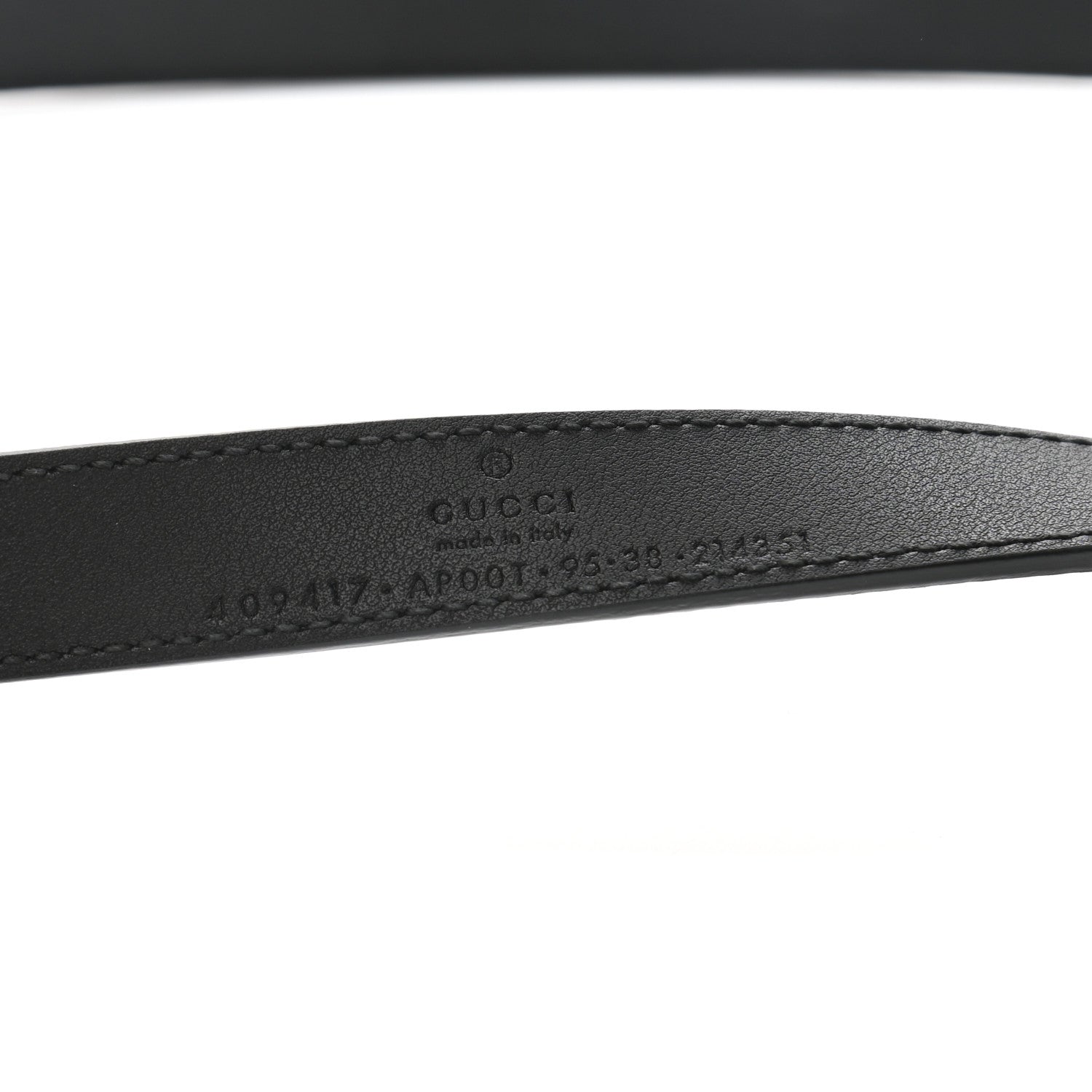Gucci Calfskin Double G 20mm Belt 95 38 Black 3 of 6