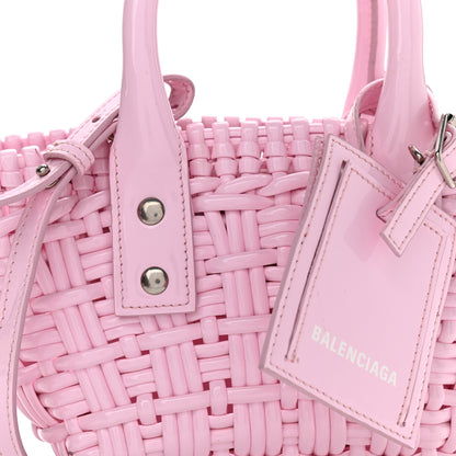 Balenciaga Faux Calfskin Braided Varnished XXS Bistro Basket Candy Pink 7 of 10