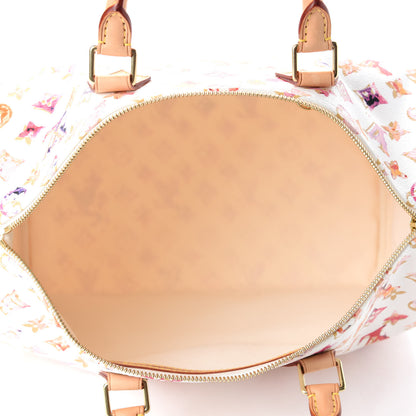 Louis Vuitton Watercolor Aquarelle Speedy 35 White 5 of 10