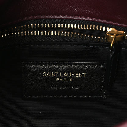 Saint Laurent Lambskin Quilted Toy Loulou Puffer Monogram Chain Satchel Rouge Cabernet 5 of 10
