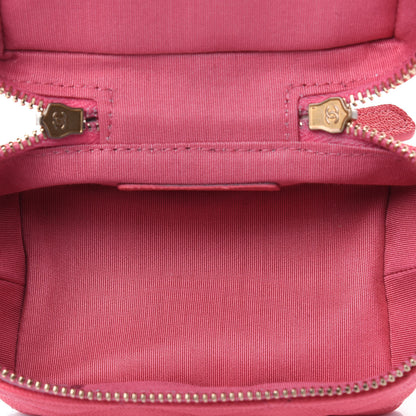 Chanel Caviar Quilted Mini Top Handle Vanity With Chain Pink 5 of 10