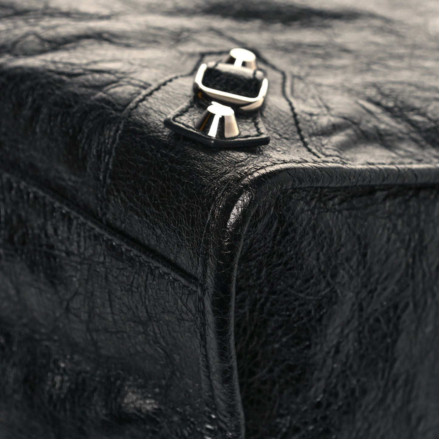 Agneau Classic Silver Hardware City Black
