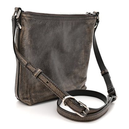 Givenchy Lambskin Crackled Vintage Calfskin Small Voyou Crossbody Bag Brown 3 of 10