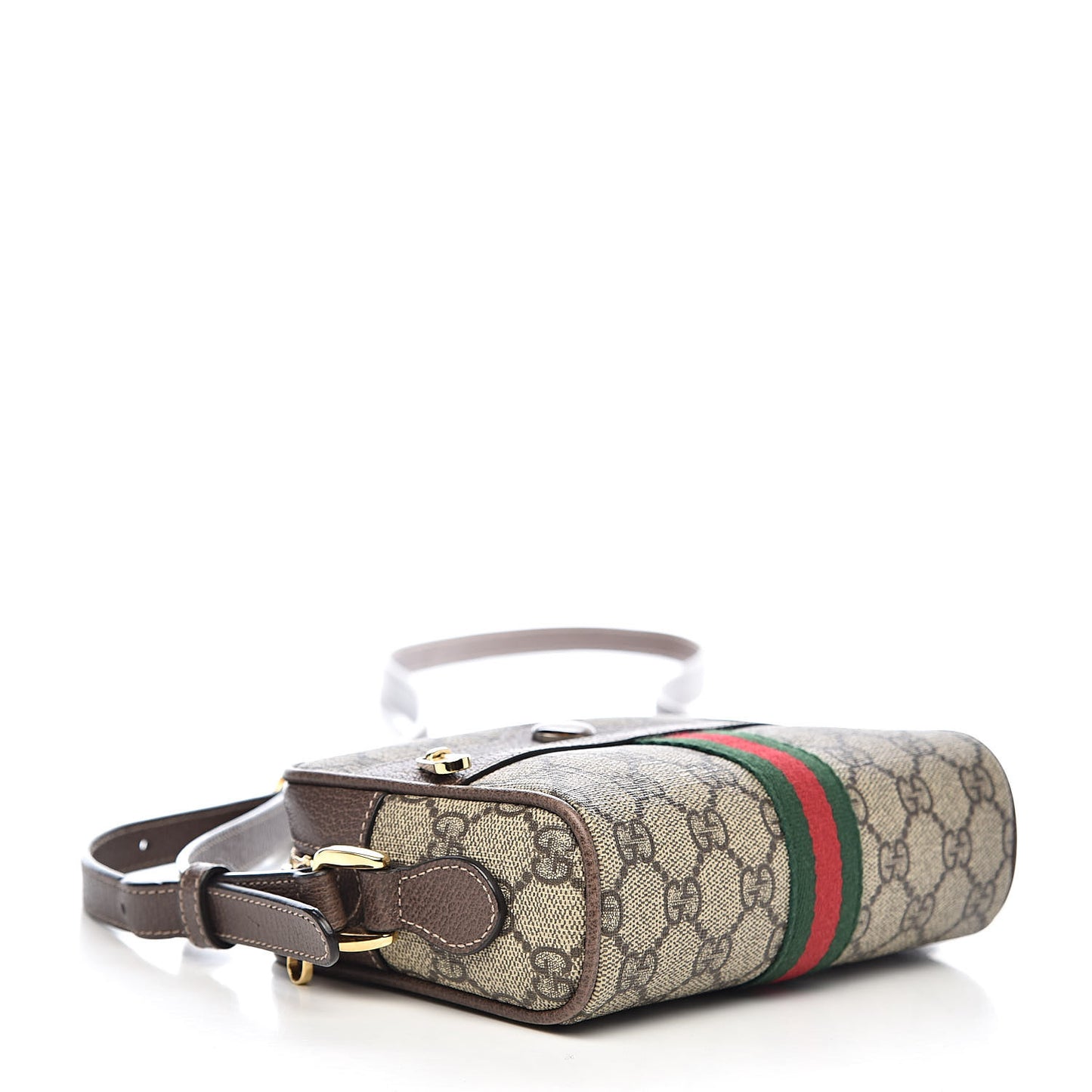 GG Supreme Monogram Web Mini Ophidia Shoulder Bag Brown