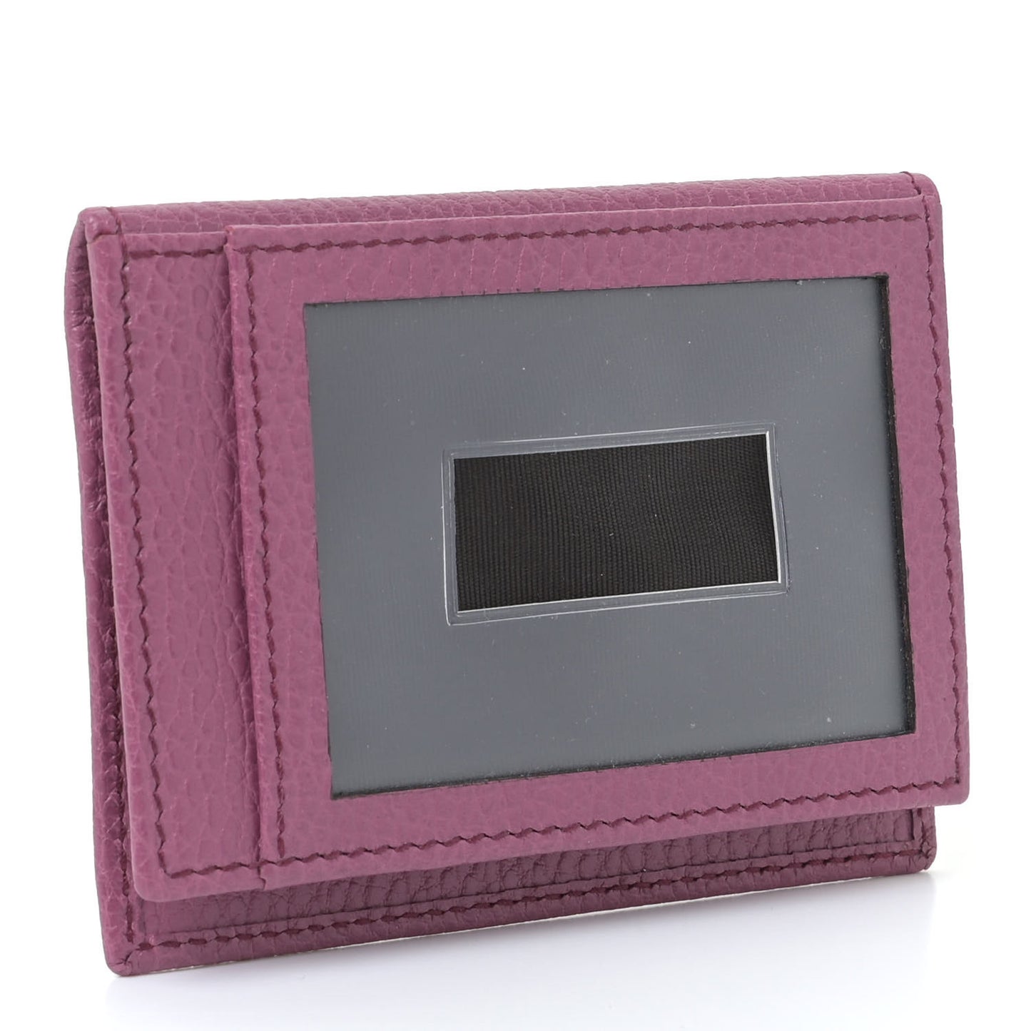Dollar Calfskin Swing Train Pass Card Case Peonia Flower