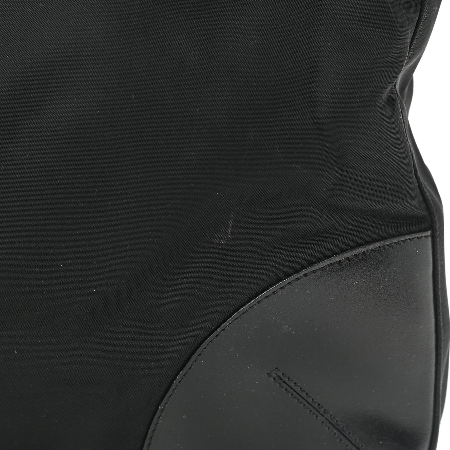 Calfskin Tessuto Nylon Easy Shoulder Bag Black