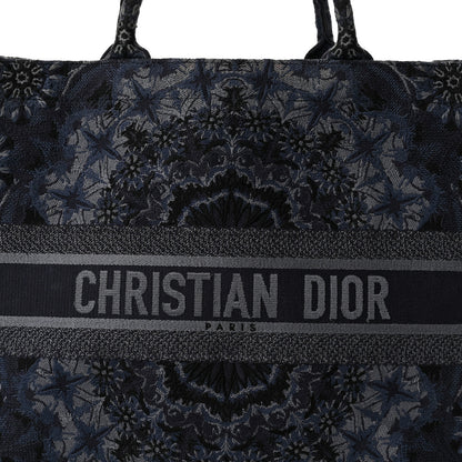 Christian Dior Canvas Embroidered Large KaleiDioroscopic Book Tote Blue 8 of 10