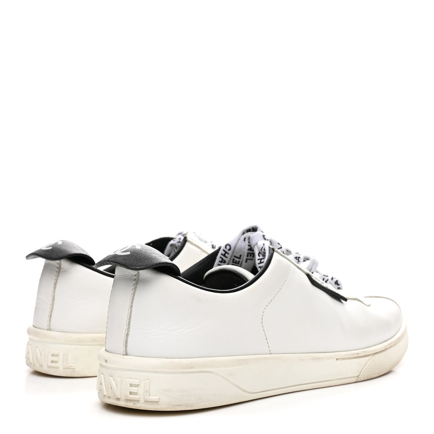 Calfskin CC Womens Sneakers 36 White