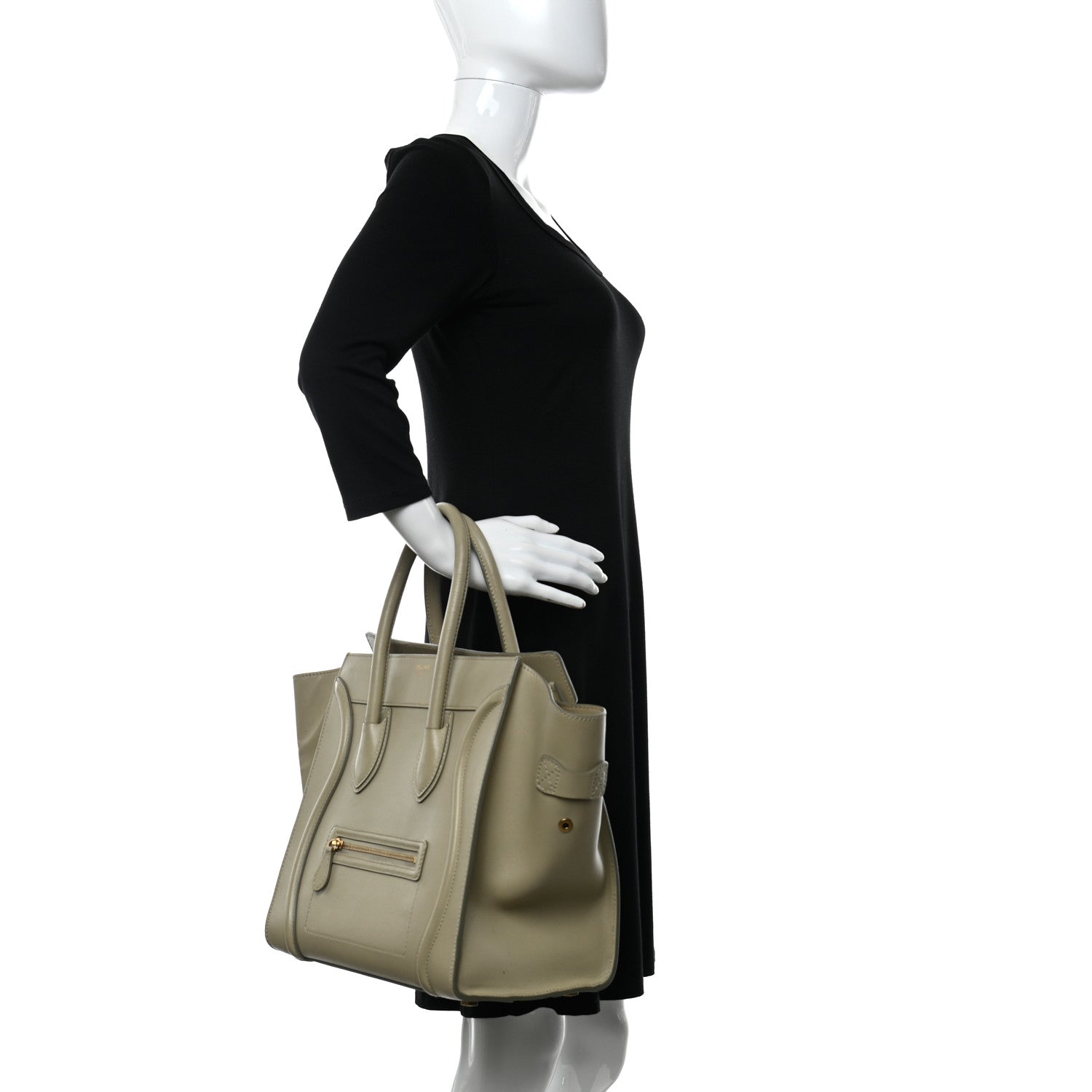 Celine Smooth Calfskin Mini Luggage Mastic 2 of 22
