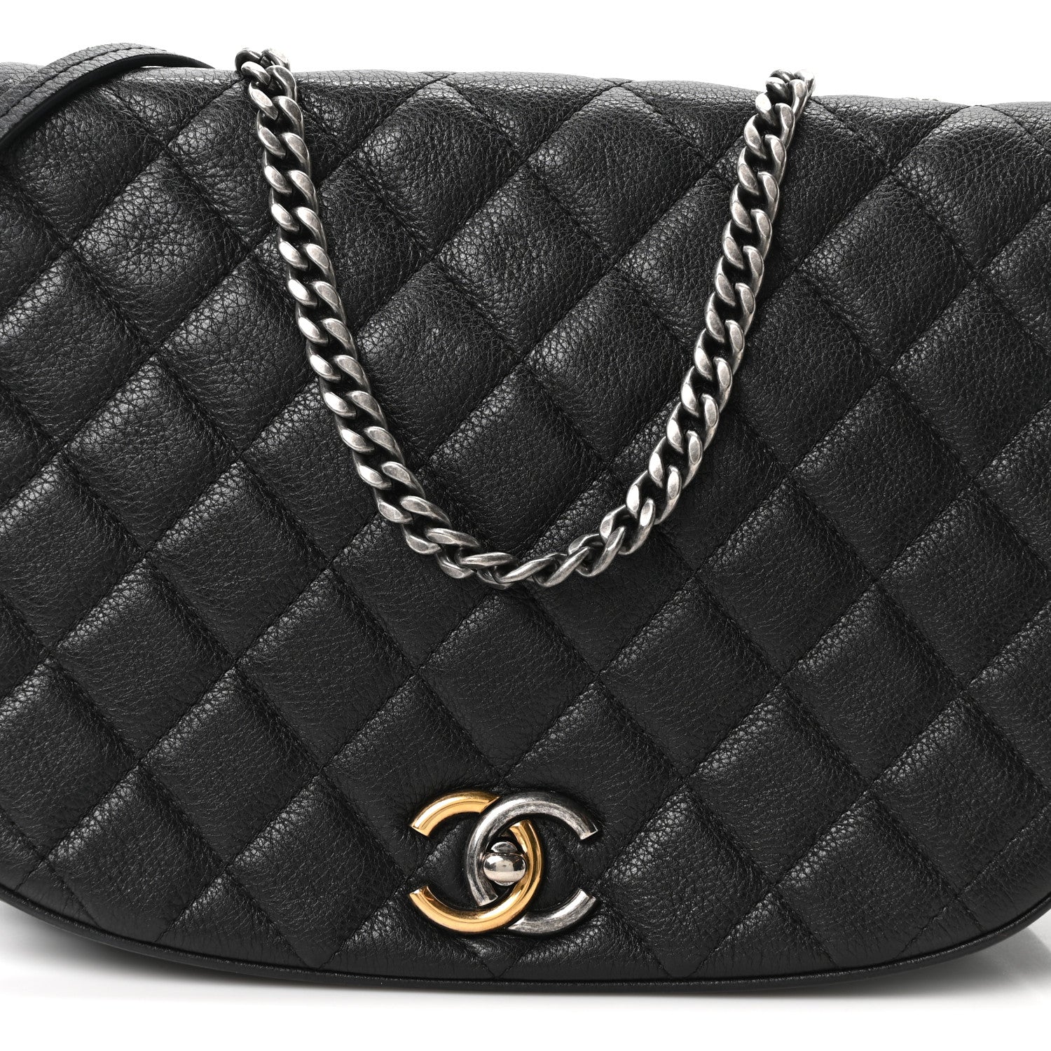 Chanel Calfskin Quilted Casual Pocket Messenger Flap Black 8 of 10