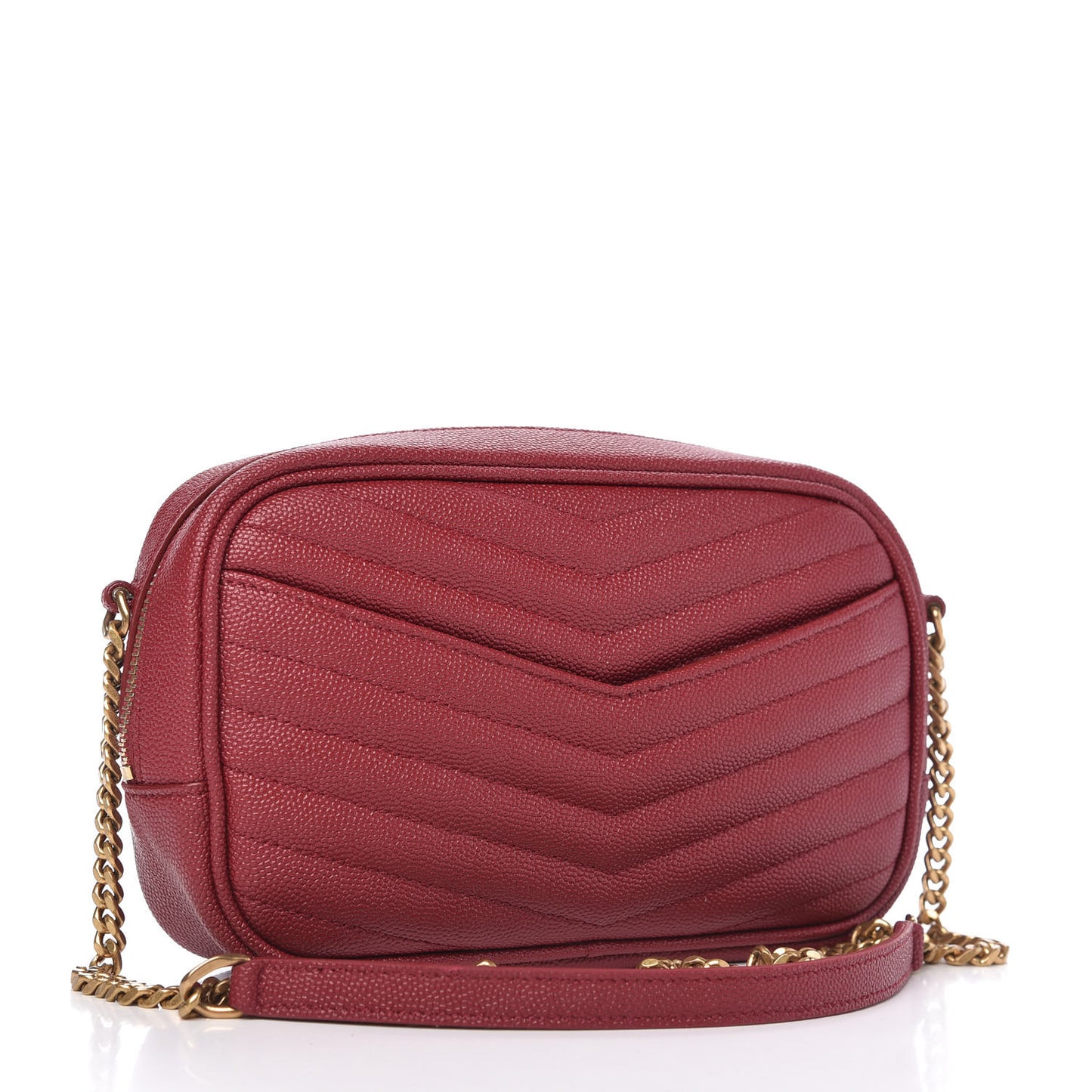 Grain De Poudre Matelasse Monogram Mini Lou Camera Bag Eros Red