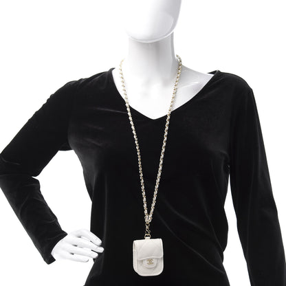 Chanel Caviar Quilted Airpods Case White 2 of 10