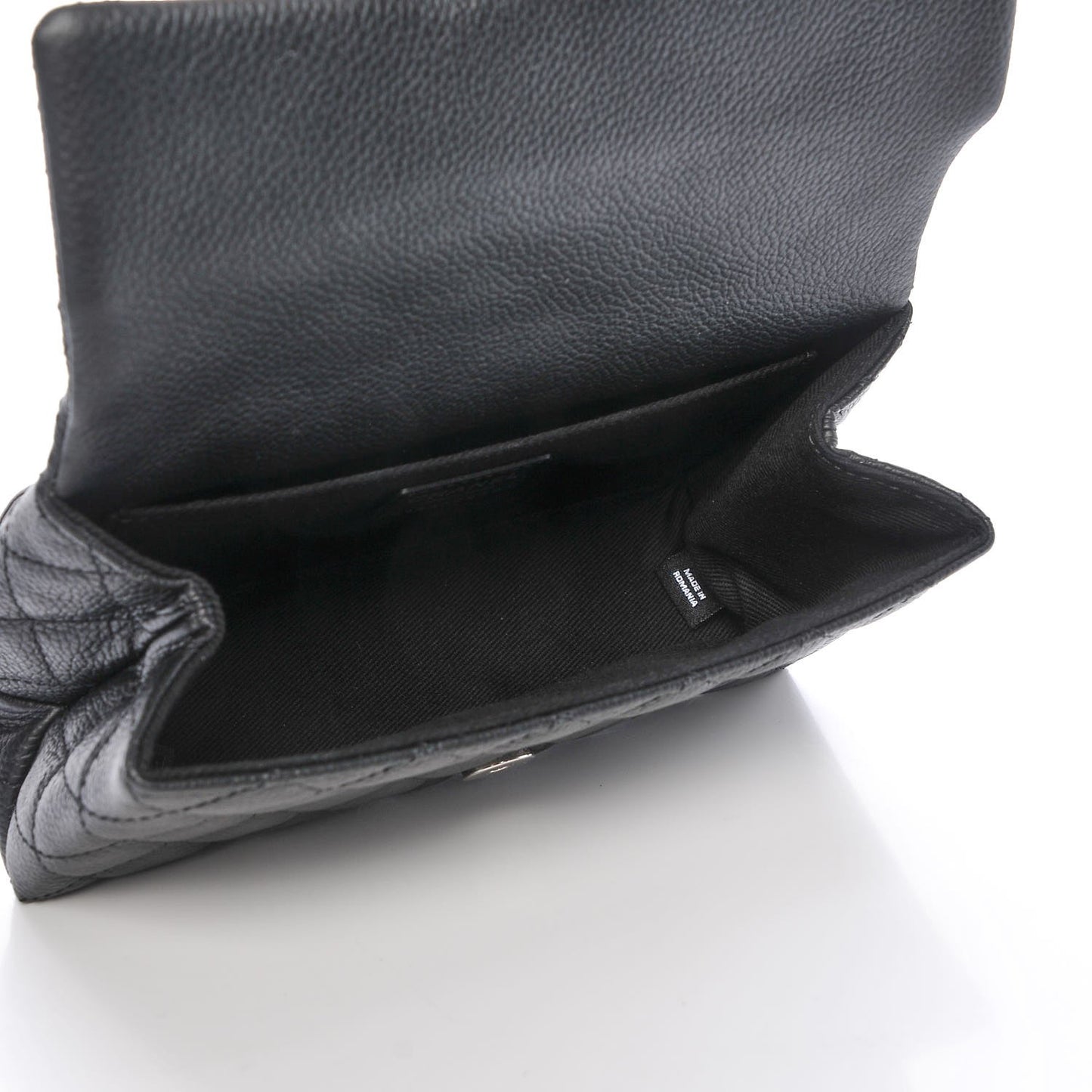 Grained Calfskin Quilted 2.55 Reissue Flap Belt Bag Clutch Black
