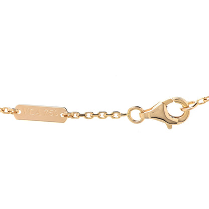 Van Cleef & Arpels 18K Yellow Gold Mother of Pearl Vintage Alhambra Pendant Necklace 5 of 7