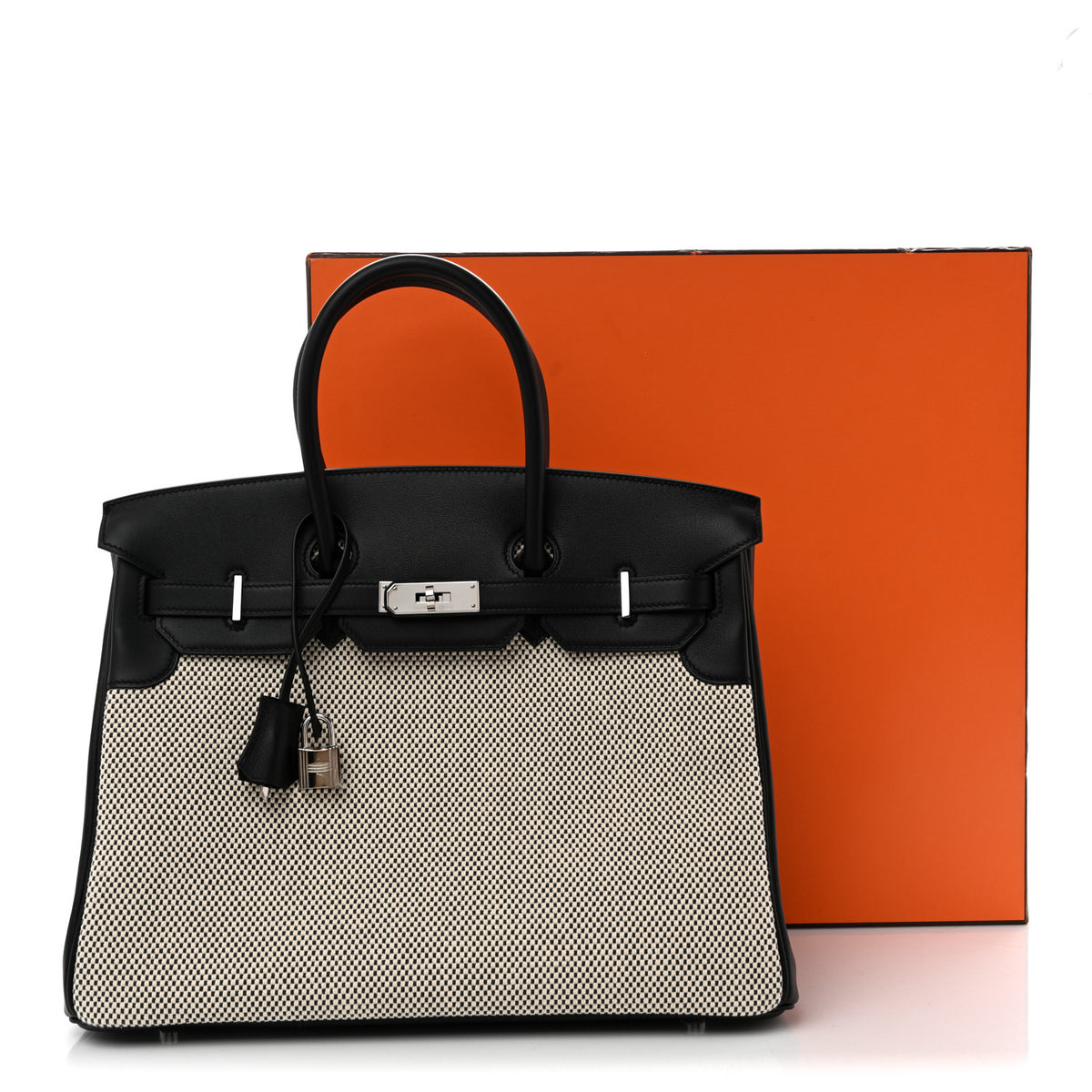 Toile Swift Birkin 35  Natural Black