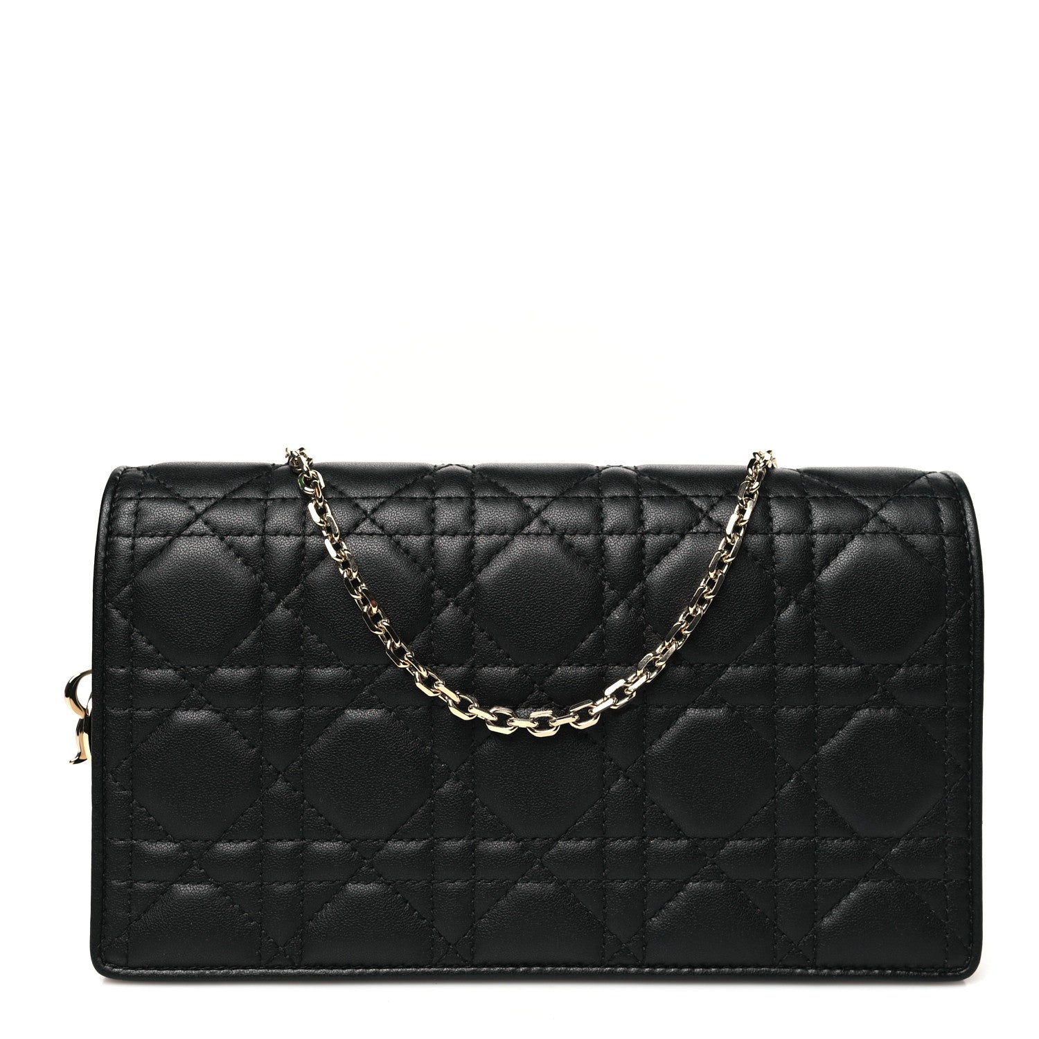Christian Dior Lambskin Cannage Lady Dior Pouch Black 1 of 13