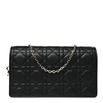 Christian Dior Lambskin Cannage Lady Dior Pouch Black 1 of 13