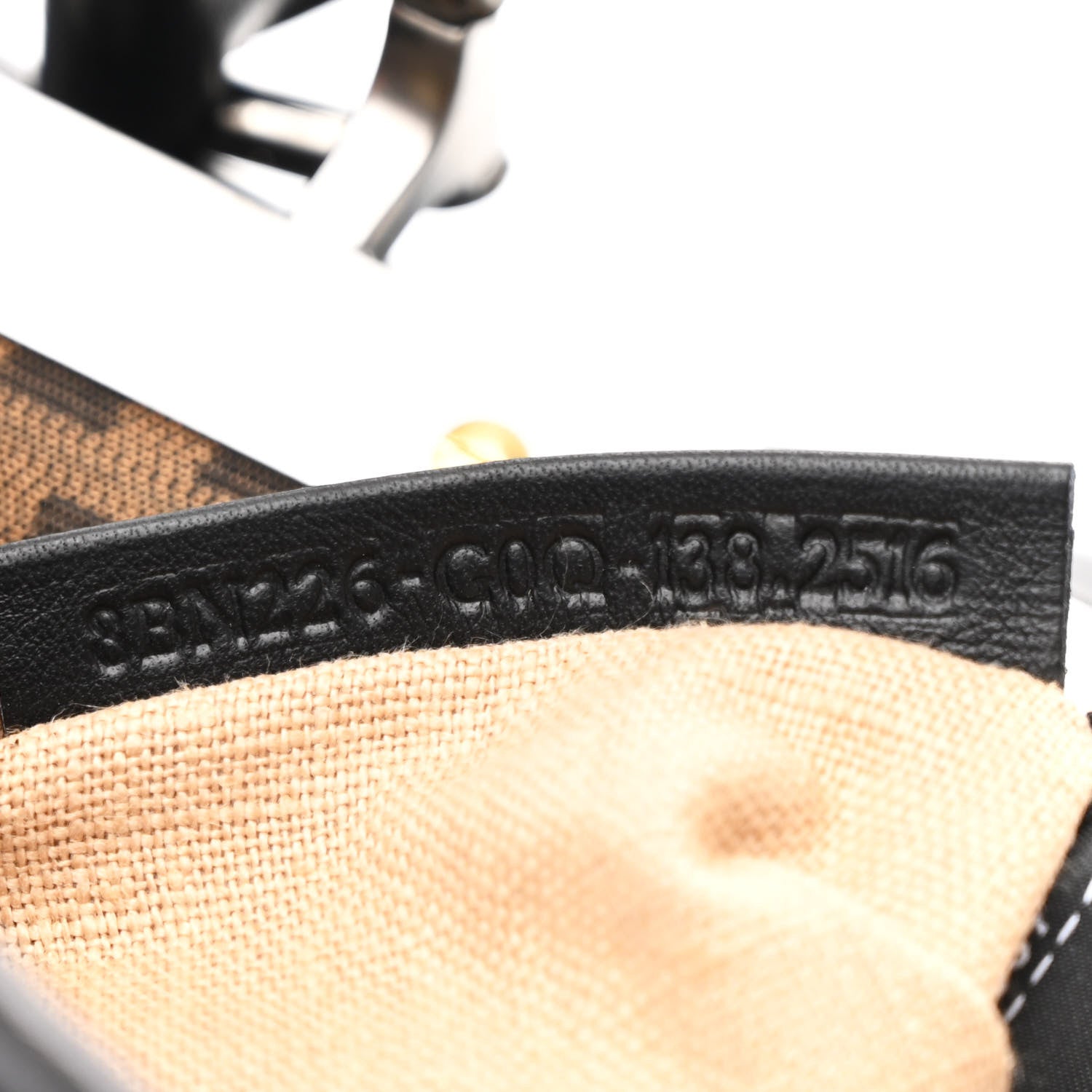 Fendi Vitello Seta Shiny Nappa Medium Peekaboo Iconic Satchel Black 8 of 15