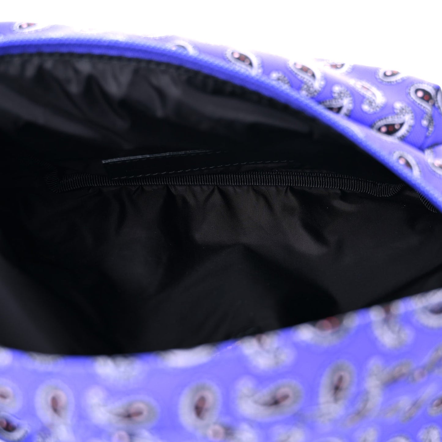 Sport Nylon Logo Paisley Print Wheel Belt Bag Navy Black