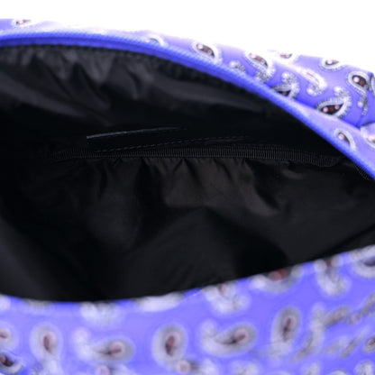 Balenciaga Sport Nylon Logo Paisley Print Wheel Belt Bag Navy Black 5 of 9
