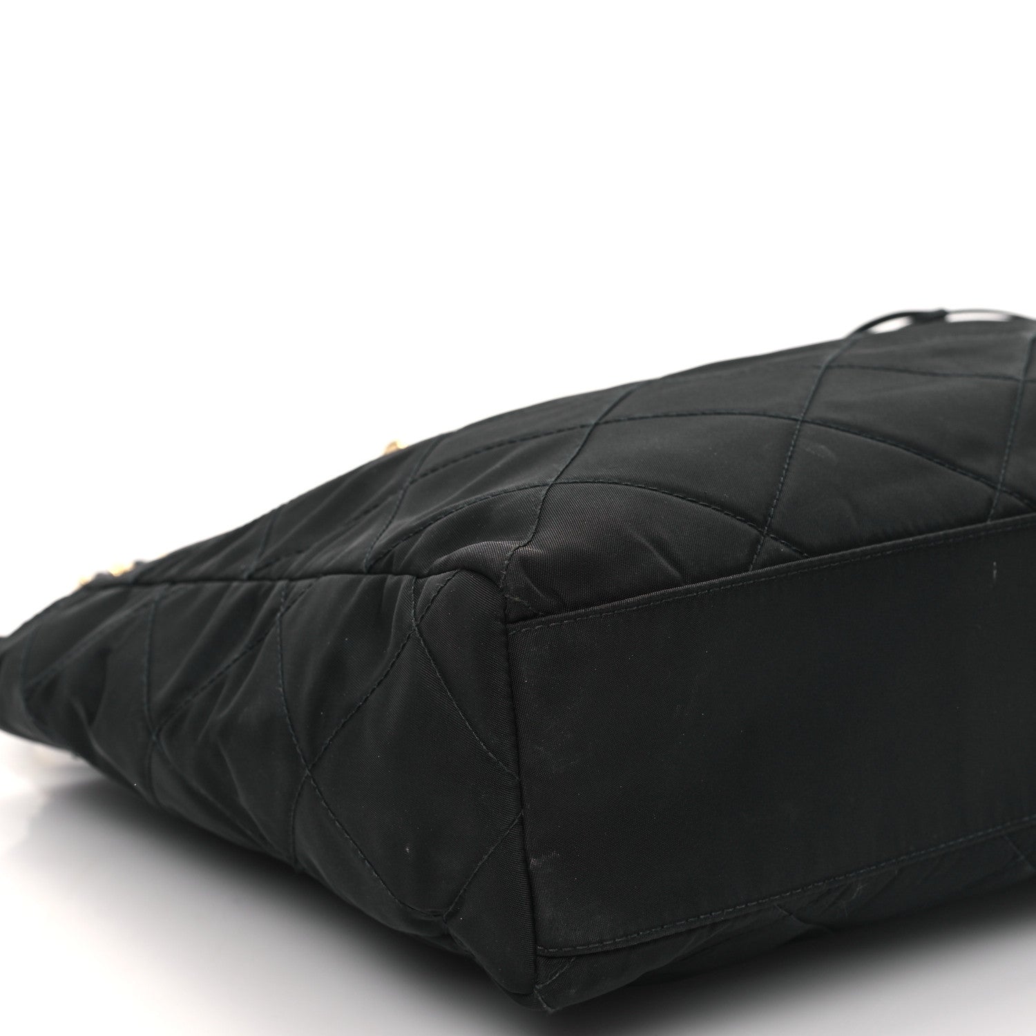 Prada Re-Nylon Impuntu Quilted Re-Edition 1995 Chaine Medium Tote Bag Black 9 of 11
