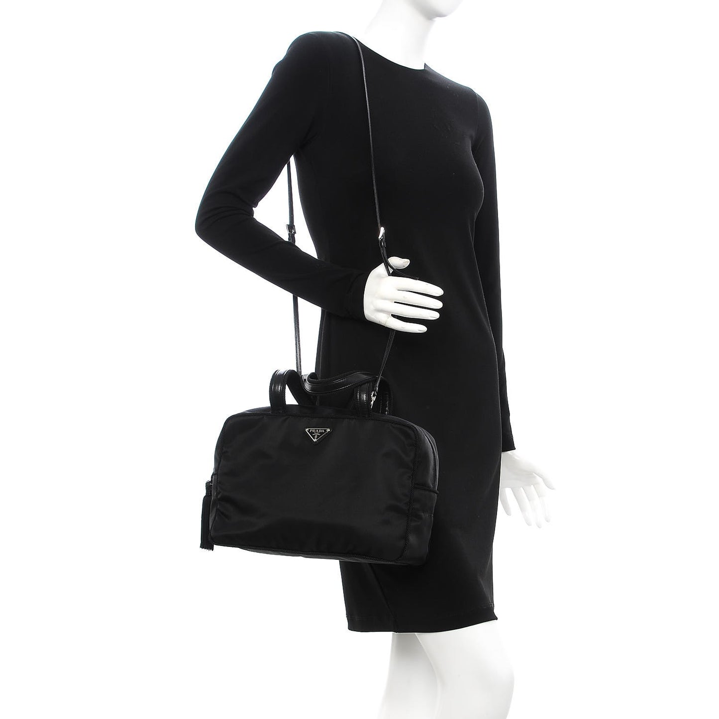 Tessuto Nylon Passama Shoulder Bag Nero Black