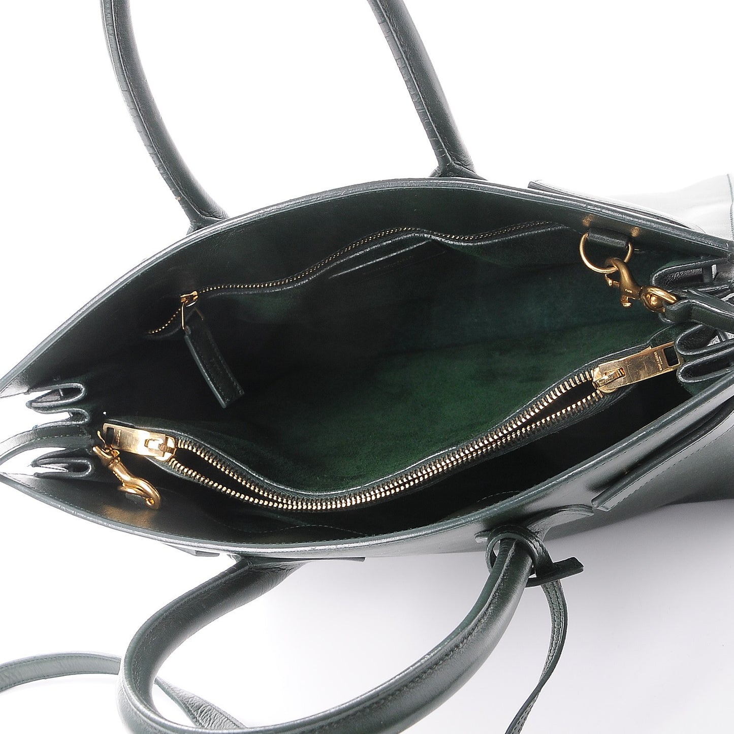 Calfskin Small Sac De Jour Dark Green