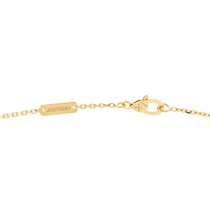 Van Cleef & Arpels 18K Yellow Gold Guilloche Vintage Alhambra Pendant Necklace 5 of 5