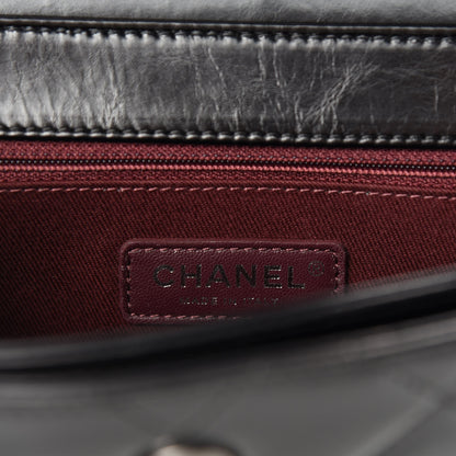 Chanel Glazed Calfskin Quilted Medium Perfect Edge Flap Black 9 of 12