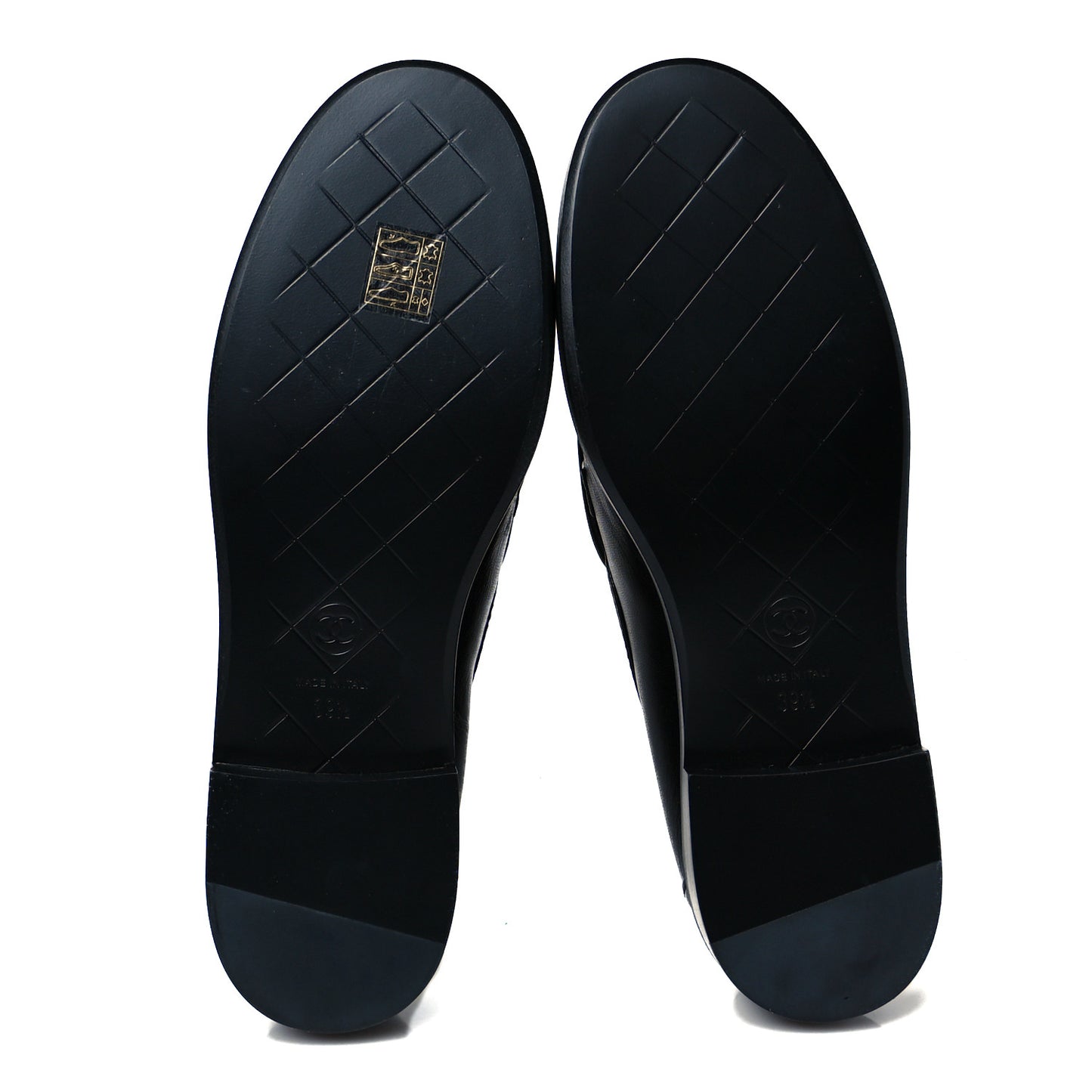Lambskin Quilted CC Turnlock Loafers 39.5 Black