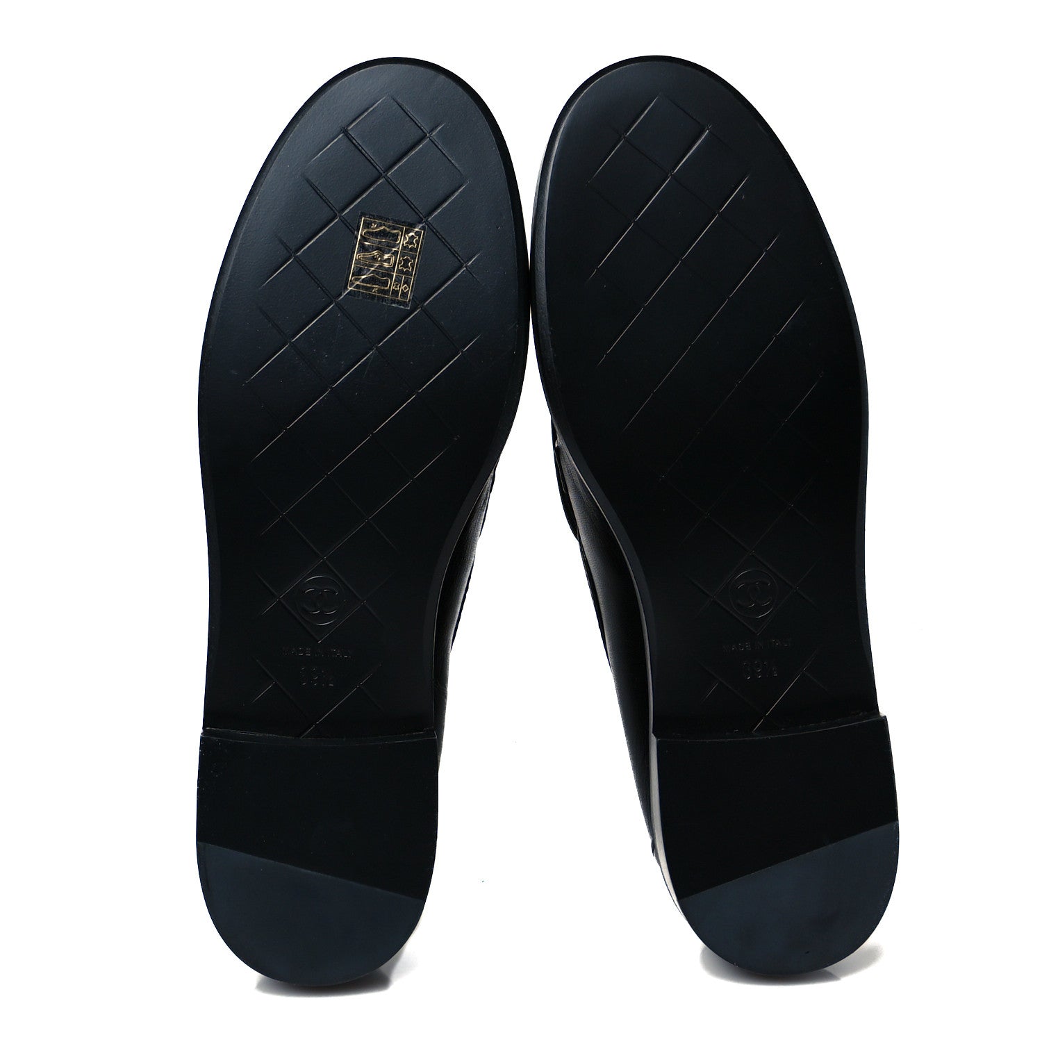 Chanel Lambskin Quilted CC Turnlock Loafers 39.5 Black 6 of 9