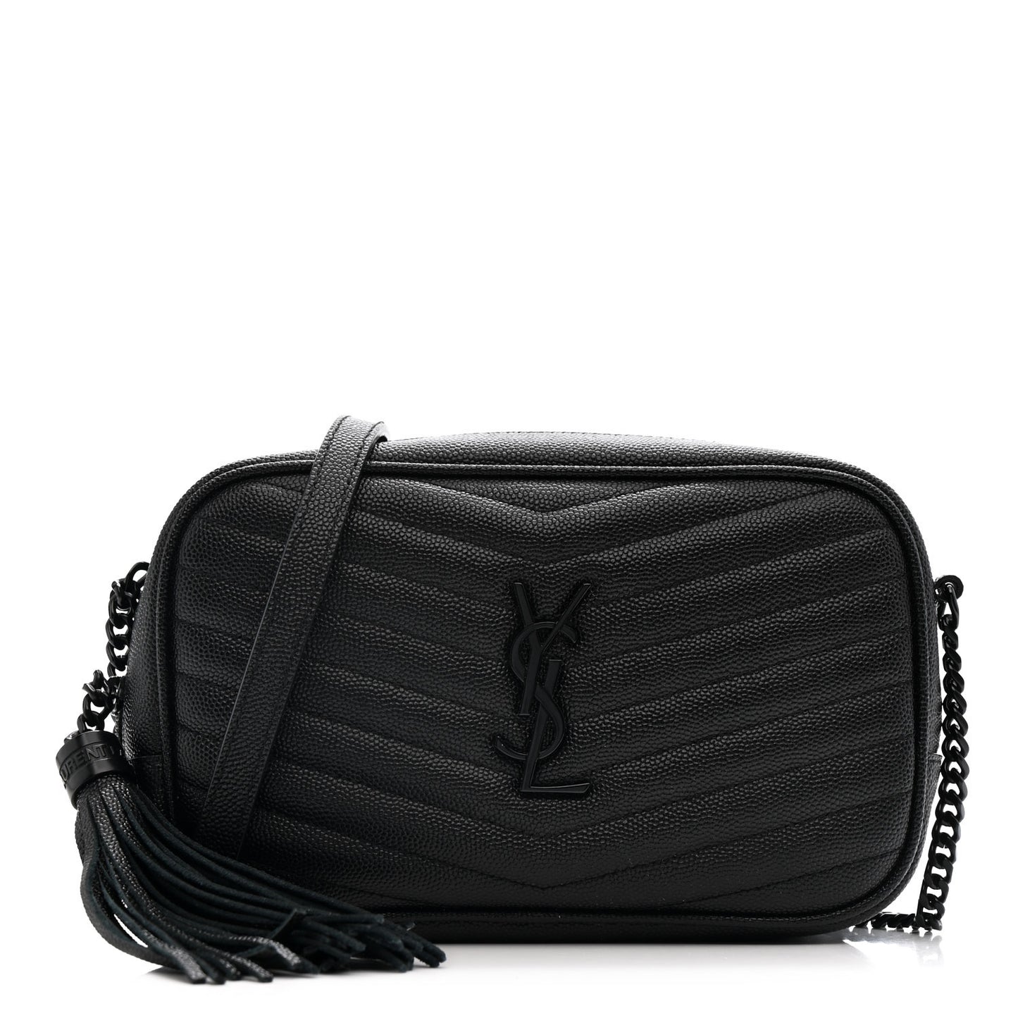 Grain De Poudre Matelasse Monochrome Monogram Mini Lou Camera Bag Black