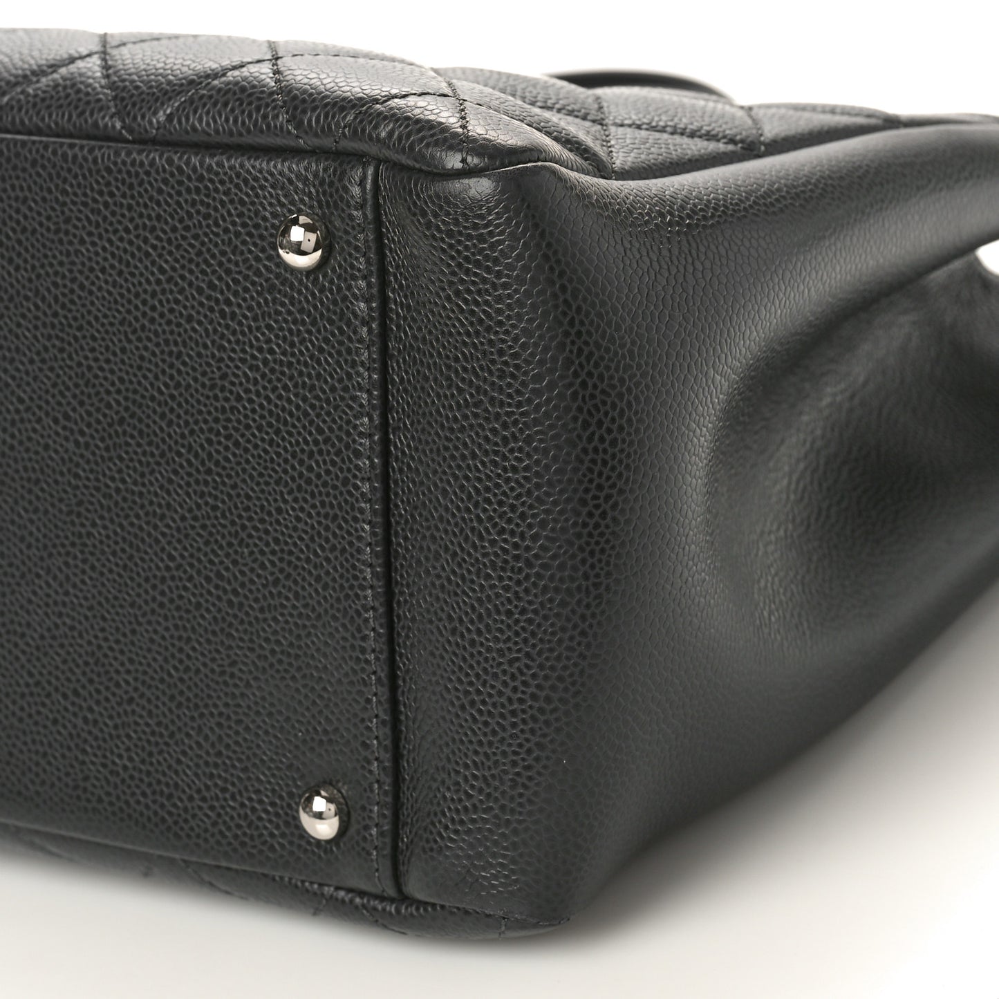 Caviar Quilted XL Grand Shopping Tote GST Dark Grey