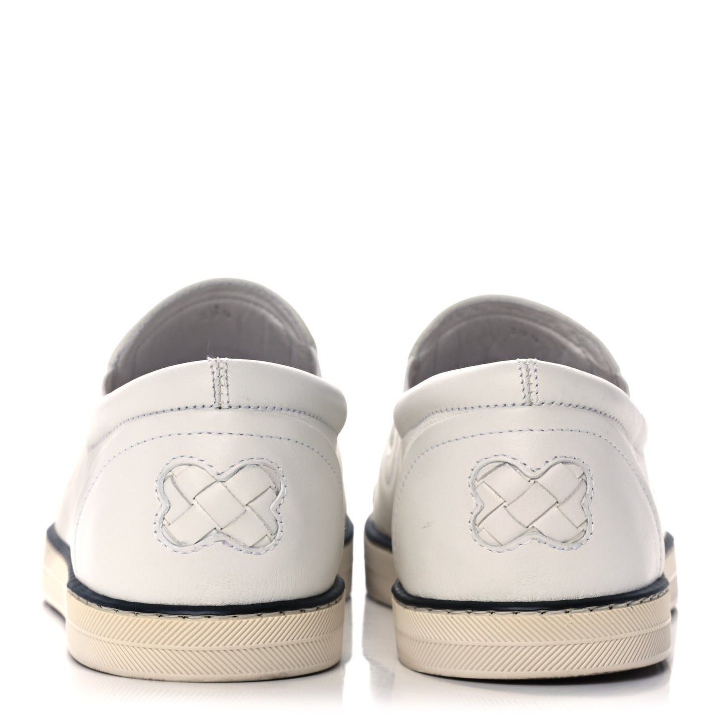 Nappa Intrecciato Slip On Sneakers 39.5 White
