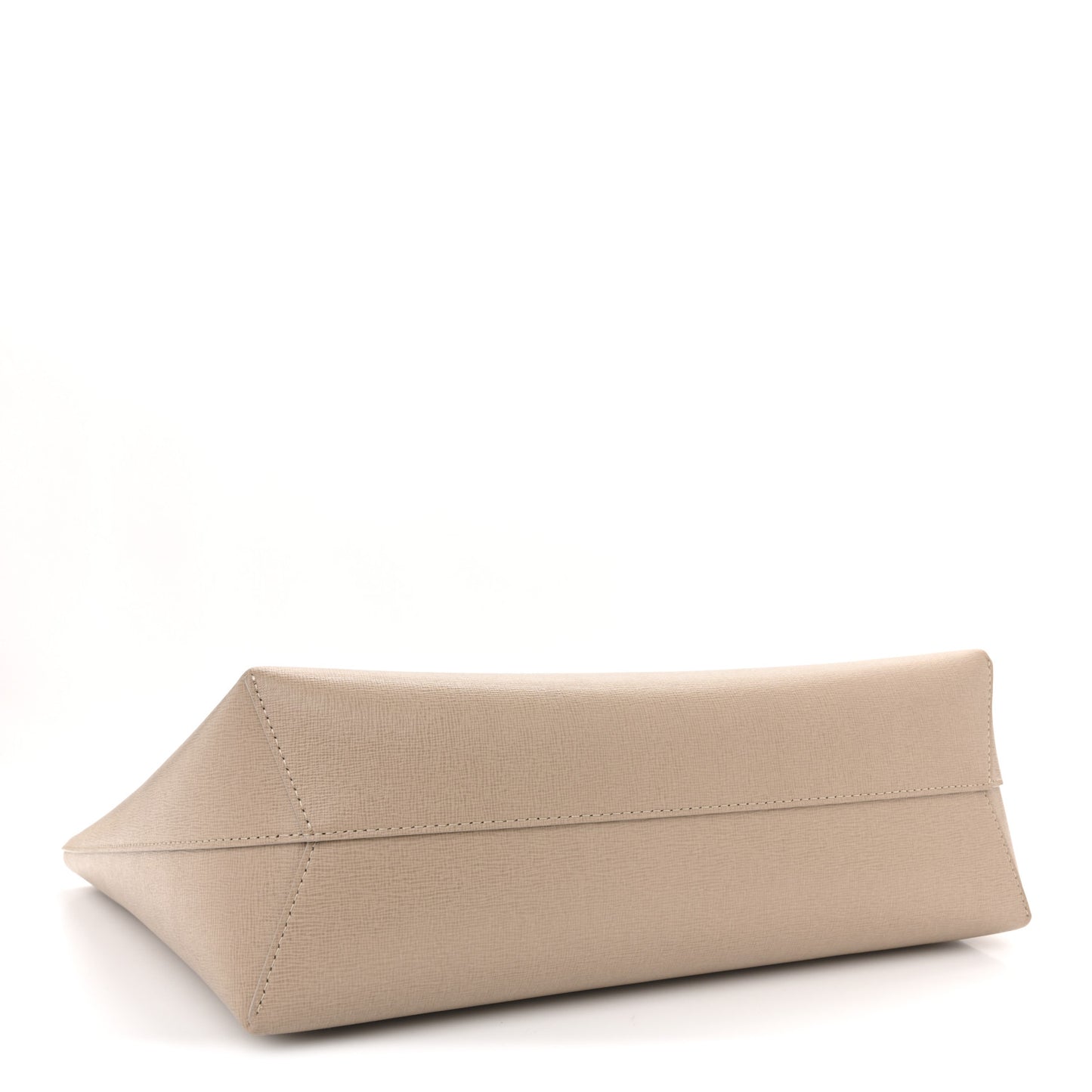 Saffiano Small Zip Tote Beige