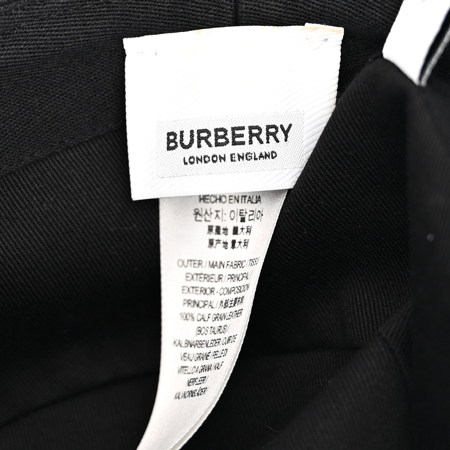 Burberry Calfskin Woven Check Bucket Hat M Archive Beige 8 of 8