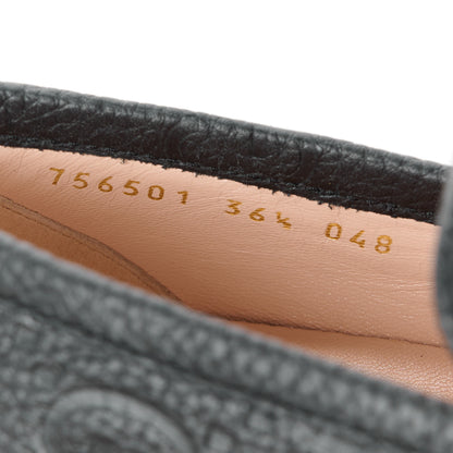 Gucci Piuma Calfskin Embossed Womens Platform Lug Sole Loafers 36.5 Black 8 of 11