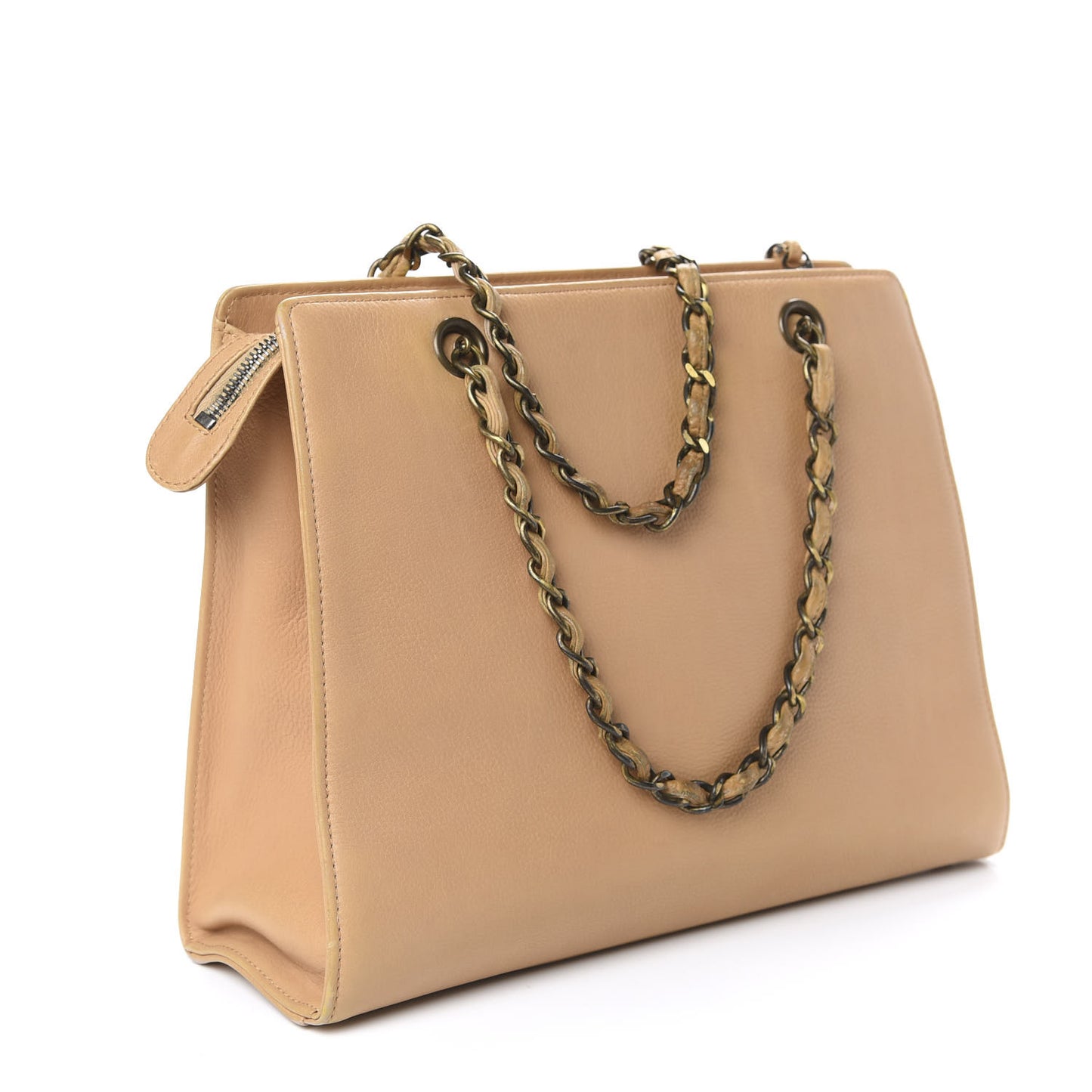 Calfskin Shopping Tote Beige