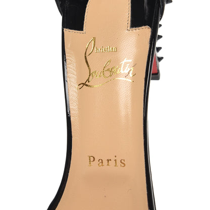 Christian Louboutin Patent Nappa Trezanita 70 Ankle Strap Sandals 39 Black 6 of 8