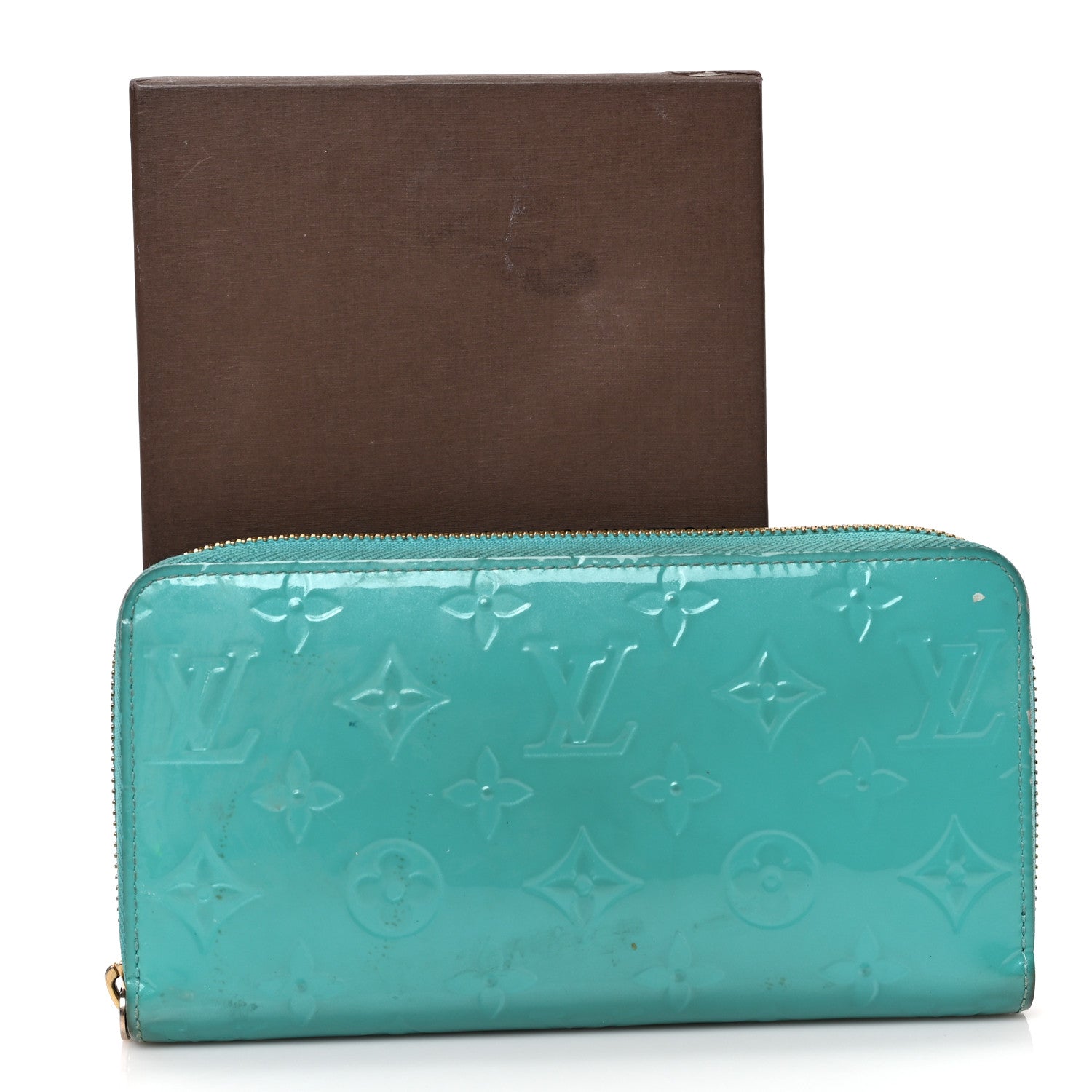 Louis Vuitton Vernis Zippy Wallet Bleu Lagon 9 of 9