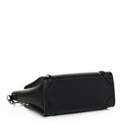 Celine Drummed Calfskin Nano Luggage Black 4 of 16